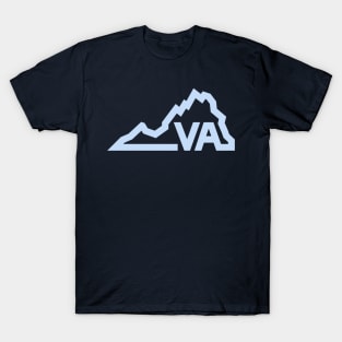 Virginia, The Commonwealth State - Simple Line Design T-Shirt